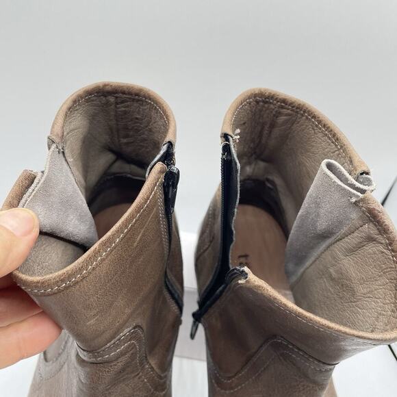 Taos Convoy Ankle Boots Women’s Size EU 41 US 10-10.5 Brown Leather Booties - Picture 12 of 13